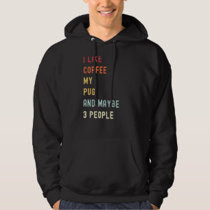 Moletom Pug Retro Cachorro E Café
