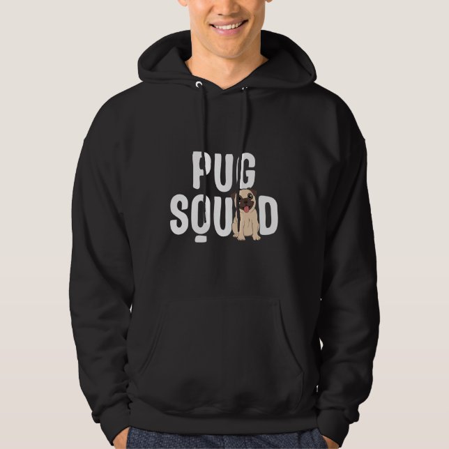 Moletom Pug Squad Gift Boys Garotas Cão-Voluntariado (Frente)