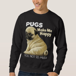 Moletom Pug Sweater Pug Funny Gifts Clássico T-Shirt 657
