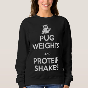 Moletom Pug Weights and Protein Shakes Classic T-Shirt 264