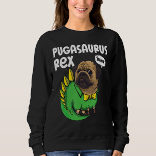 Moletom Pugasaurus Rex Rawr Pug Fofinho Fantasia de Hallow