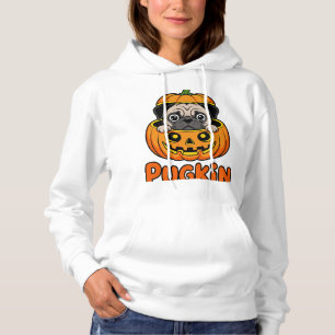 Moletom Pugkin de Halloween, Cachorro Pug Abobora