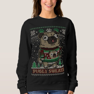 Moletom Pugly Christmas Sweater Pug Feliz Pugmas Dog Lover