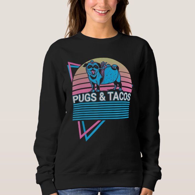 Moletom Pugs & Tacos Pugs & Tacos Retro (Frente)