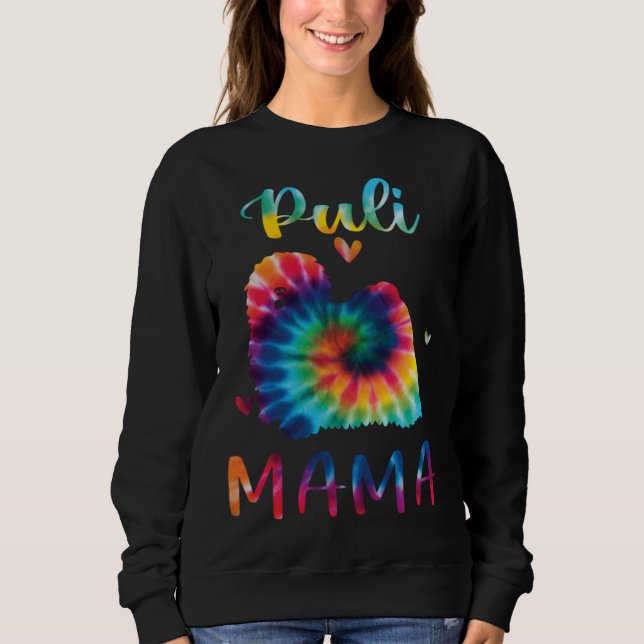 Moletom Puli Mama Tie Dye Dog Mom Mothers Day (Frente)