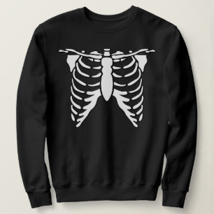 Moletom Pulmões Loucos Xray Bones Gráfico Horror