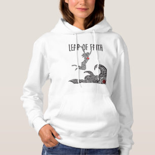 Moletom Pulo da mulher do Hoodie da fé que salta pulando 