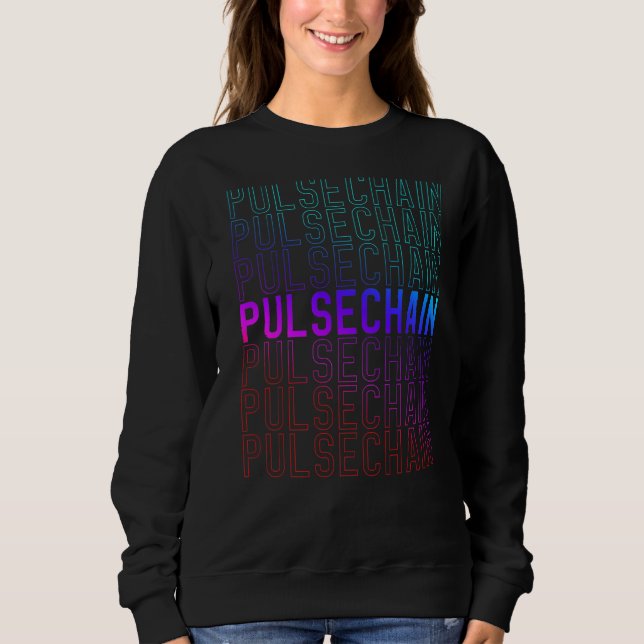 Moletom PulseChain Crypto Hex criptomoeda PLS Blockchain (Frente)