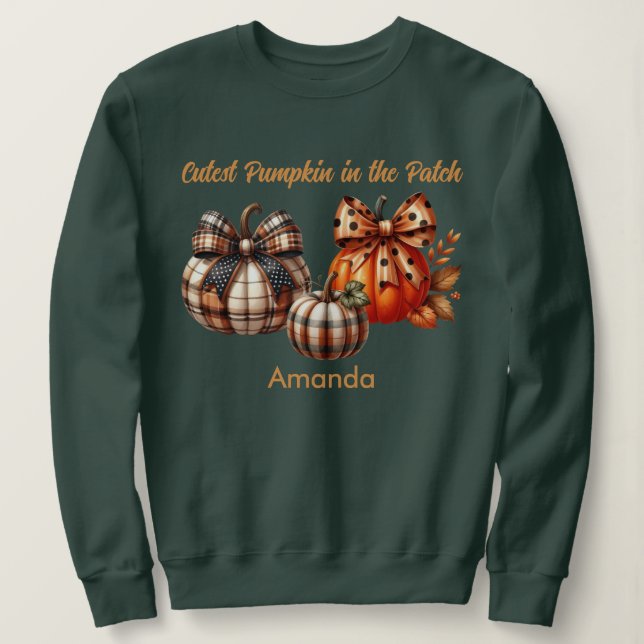 Moletom Pumpkin da Fall Season na Patch Sweatshirt (Frente do Design)