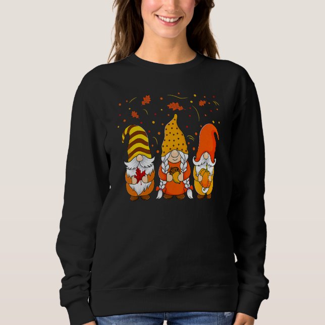 Moletom Pumpkin Gnomes Fall Autumn Cute Halloween Thanksgi (Frente)