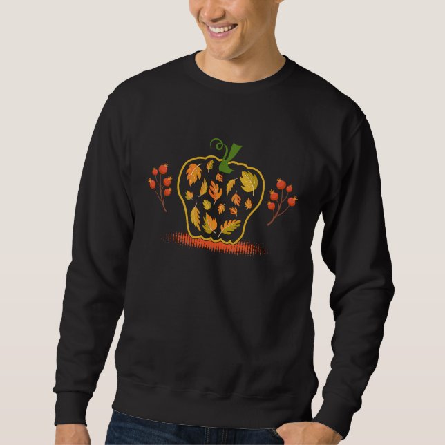 Moletom Pumpkin Sea Turtle Halloween Autumn Fall Squash Tu (Frente)