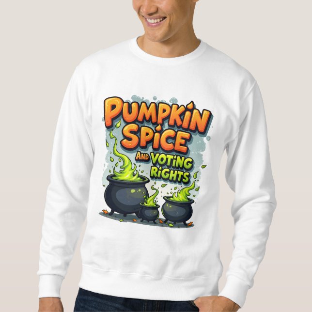 Moletom Pumpkin Spice e direitos de voto no Halloween (Frente)