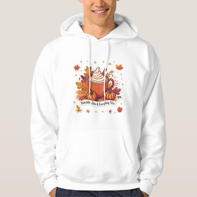 Moletom Pumpkin Spice Latte Vibes Cozy Café Lover (Frente)