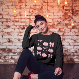 Moletom Pumpkins de Halloween Coquette Rosa