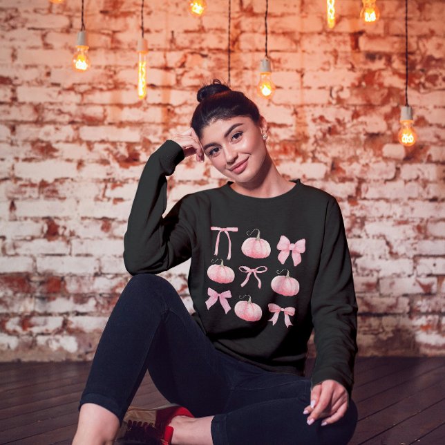 Moletom Pumpkins de Halloween Coquette Rosa (Criador carregado)