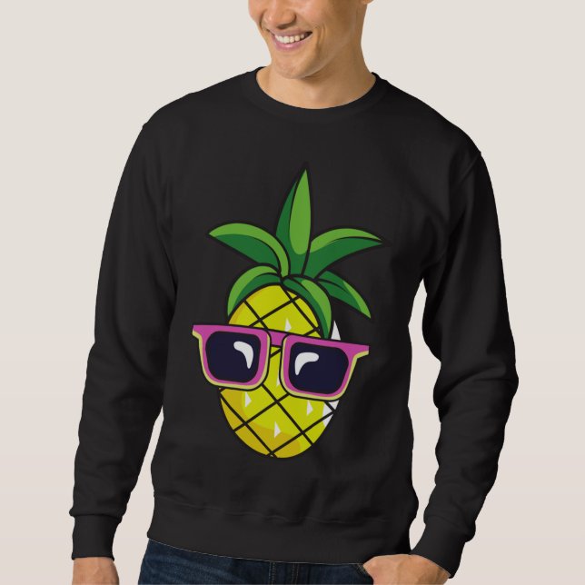 Moletom Pun Shades Pineapple Tropical Frutas Óculos Solare (Frente)