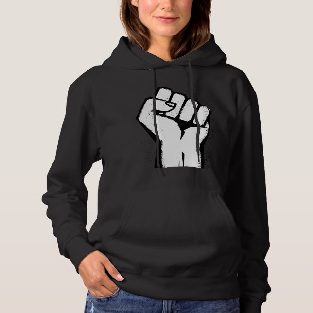 Moletom Punho de Protesto Branco (Frente)