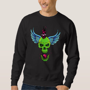 Moletom Punk Rock Skull Pagan Satanás Anti Church