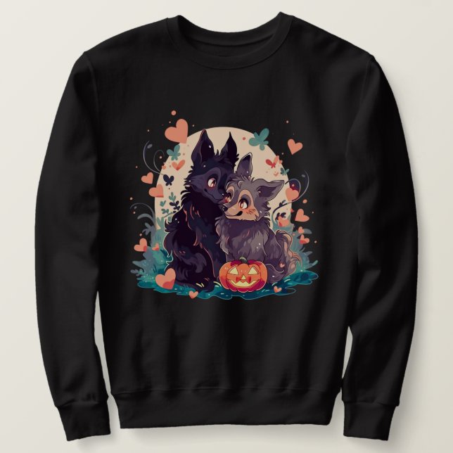 Moletom Puppy Love Halloween (Frente do Design)