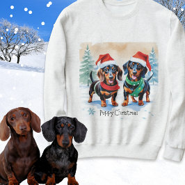 Moletom Puppy Natal Dachshund Cachorro Salsicha Cachorrinh
