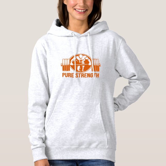 Moletom Pure Strength Logo Powerlifting - Édition Dorée Vê (Frente)