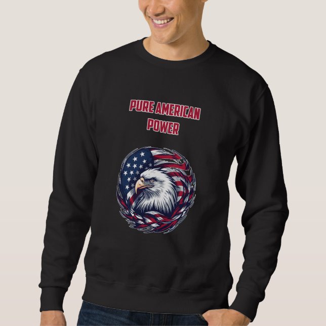 Moletom Puro Poder Americano Projeto Força Patriota (Frente)