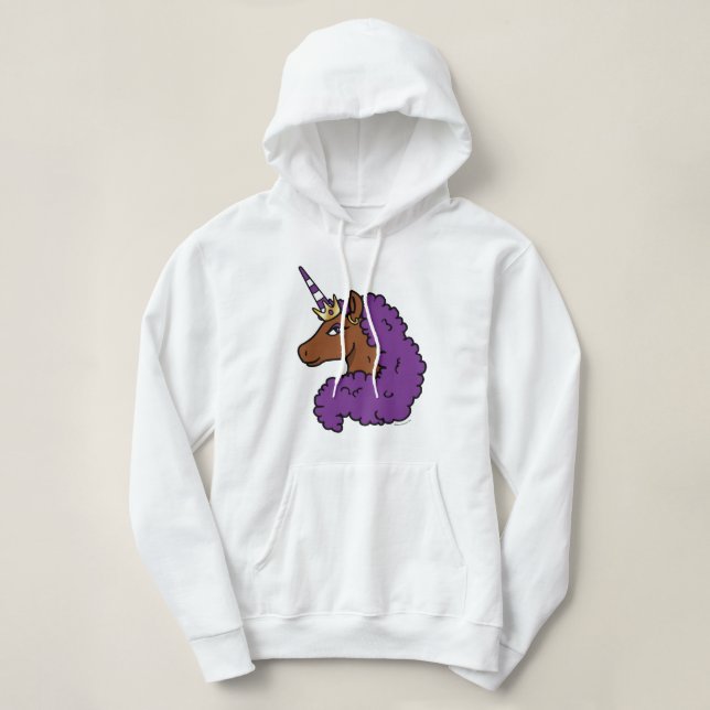 Moletom Purple Afro Unicorn (Frente do Design)