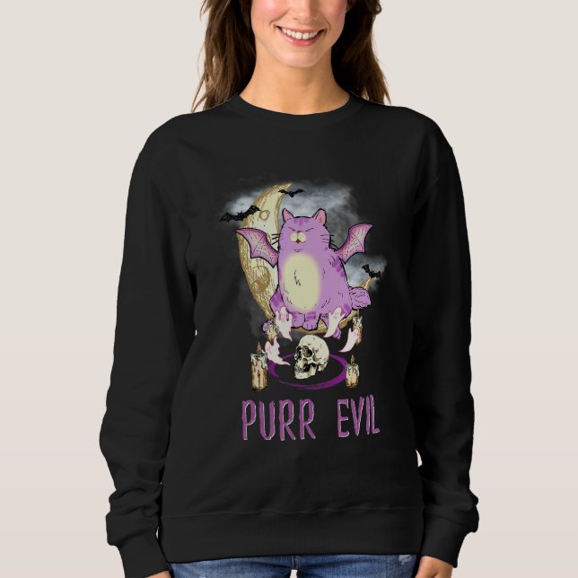 Moletom Purr Evil  Let's Summon Demons Pastel Goth Occult  (Frente)