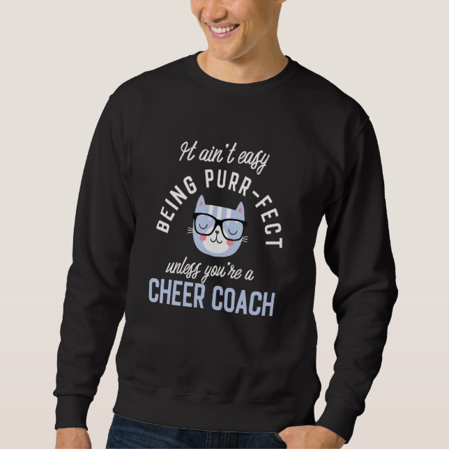 Moletom Purr-Fect Cheer Coach Funny Cheerleading Idea Chee (Frente)