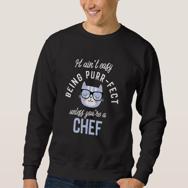 Moletom Purr-Fect Chef Funny Cook Idea Chefs (Frente)