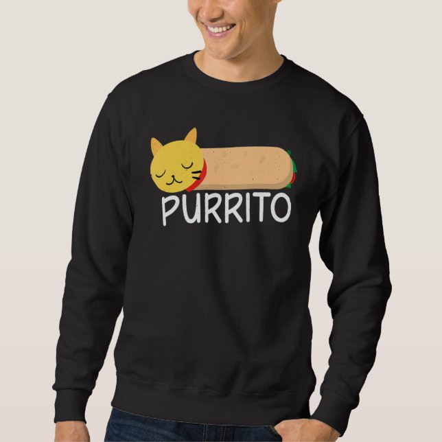 Moletom Purrito Cat Pun Burrito Comida Mexicana (Frente)
