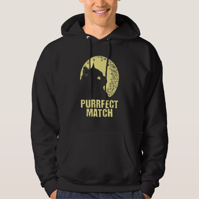 Moletom Purrrfect Match Cat Mom Couples Cat Dad  Anniversa (Frente)