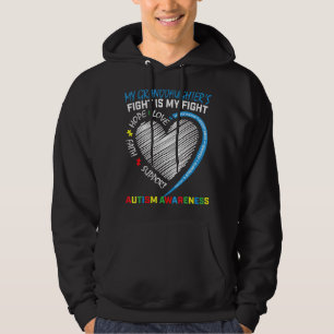 Moletom Puz da Consciência do Autismo Azul da Minha neta