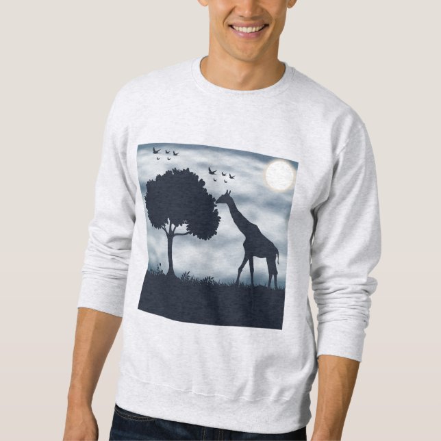 Moletom Quando a Lua sussurra para a Girafa (Frente)