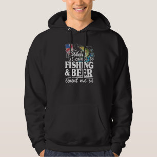 Moletom Quando se trata de pesca e cerveja, conte comigo,