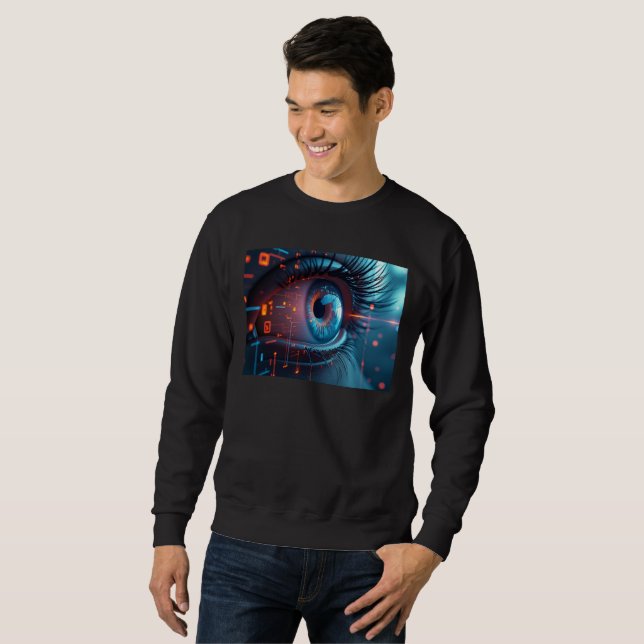 Moletom Quantum Eye men black sweatshirt (Frente Completa)