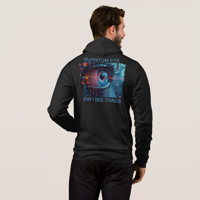 Moletom Quantum Eye things men Bella black hoodie (Parte Traseira Completa)