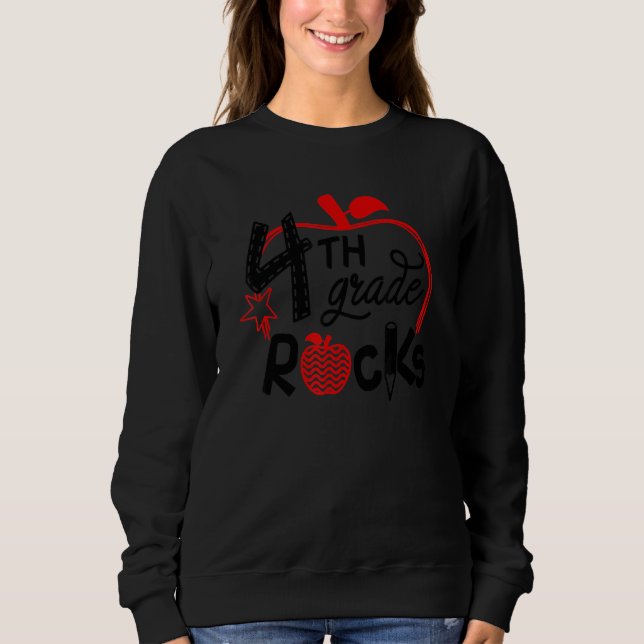 Moletom Quarto Grau Rocks De Volta Para Estudantes (Frente)