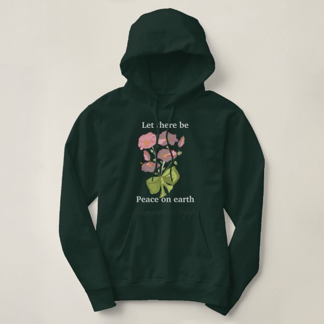Moletom Que haja paz na Terra - Floral (Frente do Design)