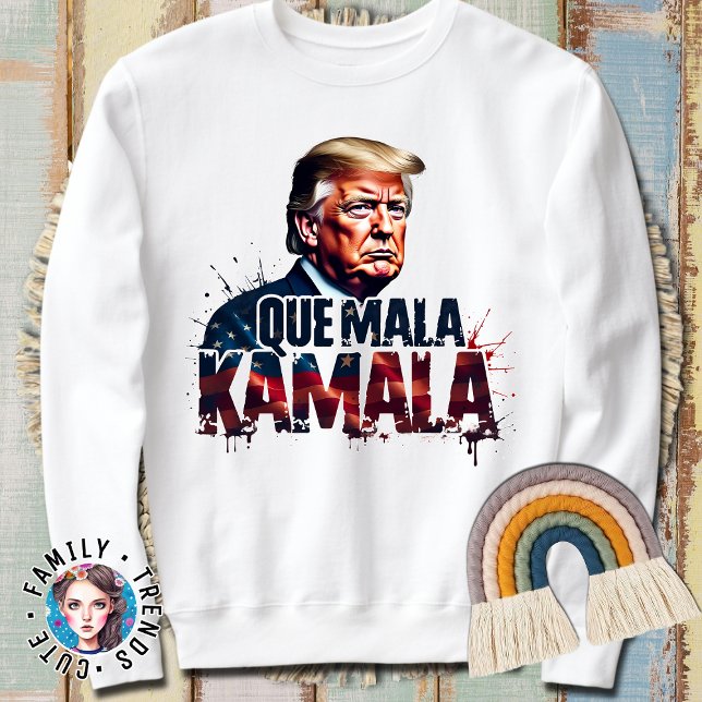 MOLETOM QUE MALA KAMALA TRUMP FUNNY DIZ 2024 (Criador carregado)