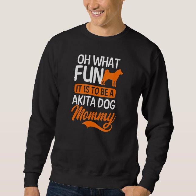 Moletom Que Mamãe Divertida Akita no Natal (Frente)
