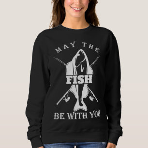 Moletom Que Os Peixes Estejam Consigo Para O Ponto De Pesc