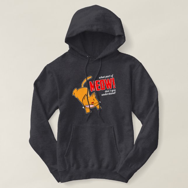 Moletom Que parte do meow você não entende? (Frente do Design)