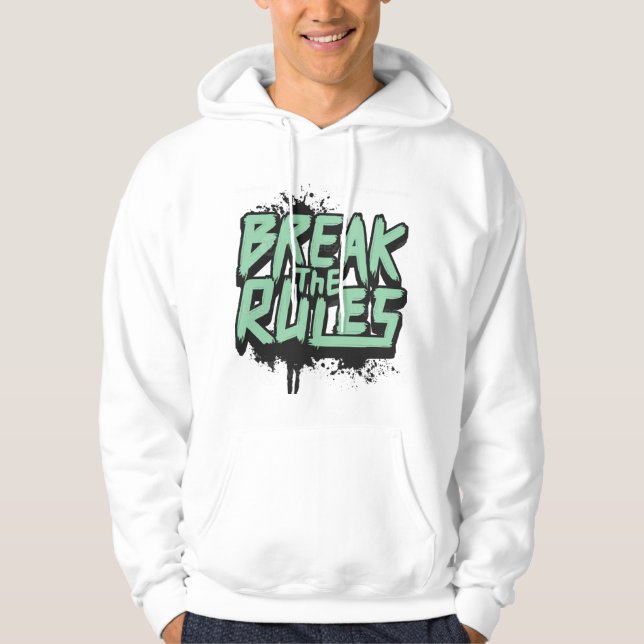 Moletom Quebra as regras - Hoodie motivacional para homens (Frente)