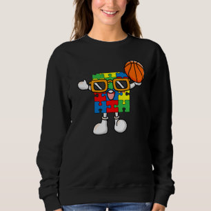 Moletom Quebra-cabeça Piece Jogando Baskeball Autismo Aten