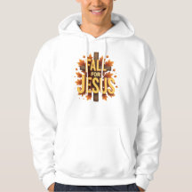 Queda por Jesus Cruz com Design de Folhas de outon
