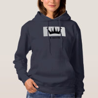 Queen Custom Text Crown Hoodie Navy Blue Sweatshir