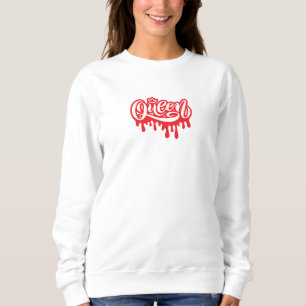 Moletom Queen Design – Tipografia de Coroa Real Elegante p