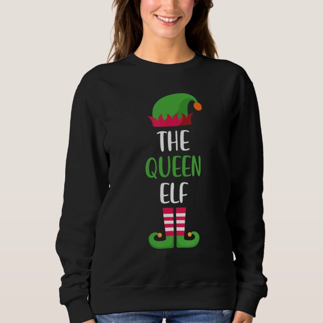 Moletom Queen Elf Family Matching Group Christmas Pajama (Frente)
