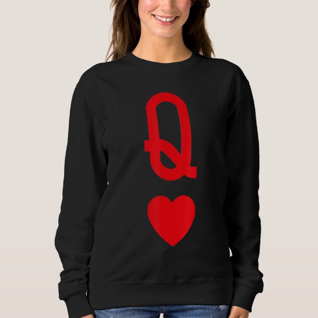 Moletom Queen of Hearts Matching Couple Saint Valentine's  (Frente)